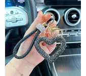 Diamond-Encrusted Hollow Clay Full-Diamond Love Keychain Car Keychain Pendant