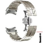 Quick Fit No Gaps Metal Strap For Samsung Watch 7 40/44mm Stainless Steel Buckle Business Bracelet For Samsung Watch 4/5/6 Band