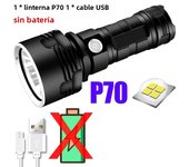 Most Powerful LED Flashlight XM-L2 XHP70 Outdoor LightingTactical Torch USB Rechargeable  Waterproof Lamp Ultra Bright Lantern
