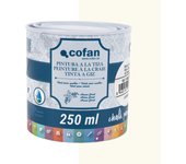 Cofan Pintura a la tiza chalk paint | Adecuada para restauración y decoración de muebles | 250 ml | Blanco Tiza