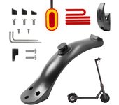 Upgraded Splash Fender Short Ducktail Mudguard Back Wing Taillight Sets for Xiaomi M365 1S Pro Electric Scooter Accessories
