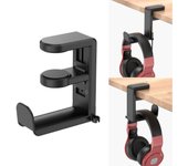 Soporte para Gancho para auriculares para Juegos de PC, soporte para auriculares con brazo ajustable y giratorios