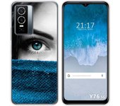 Funda Silicona para Vivo Y76 5G diseño Ojo Dibujos