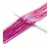 93/120cm Sparkle Synthetic Hair Extensions Tinsel Rainbow Colored Strands Girls Headwear Hairbinge Hair Laser False  Decor