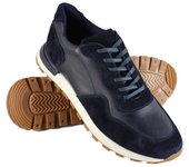 Sneakers de piel combi con detalle relieve - Zerimar.