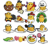 MINISO Sanrio Gudetama Kuromi HelloKitty Shoe Charms Cartoon Clog Sandals Garden Shoe Accessorie Decorations Buckle Kids Gifts