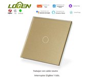 Logen Tuya Zigbee Smart Switch Voice Control Wall Touch Switch Glass Panel Smart Life Alexa Need Neutral 1/2/3Gang 1Way 220V