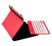 Funda universal gripcase silver ht para tablet 9 - 10 pulgadas + teclado bluetooth rojo