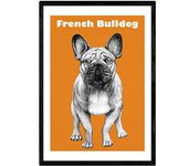 Nacnic Poster De Bulldog. Lámina Decorativa De Perros.