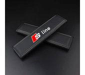 For Audi A3 A4 A5 A6 A7 A8 Q3 Q5 Q7 Q8 TT S LINE Car Accessories 2Pcs Car Seat Belt Nappa Leather Safety Belt Shoulder Covers