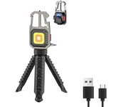 Mini COB Keychain Flashlight Protable Work Light USB Rechargeable Pocket Torch Outdoor Camping Fishing Emergency Lamp