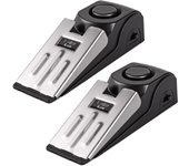 Tope de puerta portátil, alarma de seguridad fuerte de 120db, alerta de entrada, alarma de Tope de puerta para viaje, casa, apartamento, 2 uds.