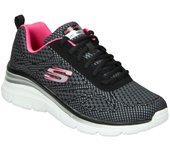 Deportivos Skechers  Fashion Fit Bold Boundaries Para Mujer En Color Negro Rosa Fucsia