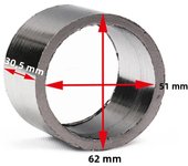 High Quality Universal Motorcycle Muffler Exhaust Pipe Escape 29mm-51mm Crush Graphite Gasket Seal Ring Silencer Link Pipe New