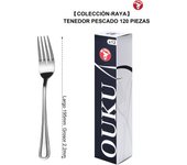 Mr.Spoon Serie Raya,Pala de pescado y Tenedor pescado,12, 24, 48 o 120 piezas,Acero inoxidable 18/0,Económico y funcional,Pala pescado largo 210mm,Tenedor pescado 195mm,Mango monobloque,Apto para lavavajillas,Empaque ecológico,Para casa,hotel,restaurante