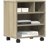 vidaXL Soporte para impresora con ruedas 41x32x48 cm mesa de impresora Color Blanco,  Gris hormigón,  Gris sonoma y mas
