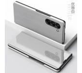 Smart Mirror Flip Magnetic Case for Samsung Galaxy Z Fold 5 4 3 Electroplated Case Screen Stand Leather Full Case