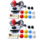 Copy SANWA Game Machine Arcade Console DIY Kit 8 Way Joystick Push Buttons For PC Raspberry Pi Zero Delay USB Board Controller