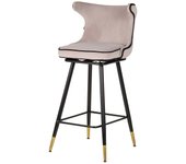 Taburete Bar Velvet Gris Clinton 46x53x105 Cm