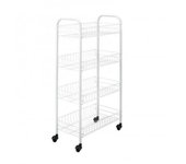 Coshano Carrito verdulero de metal cocina de 4 alturas con ruedas para frutas