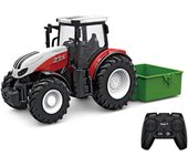 RC Farm Car Tractors Trailer 2.4G Radio Controlled Cars Farming Simulator Truck Miniature Farmer Animal Model Toys Children Boy
