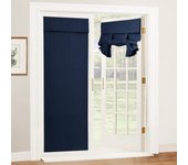 Curtain for French Door - Tool Free Self Adhesive Tricia Window Curtain Thermal Insulated Privacy Blinds for Sidelight Curtains Energy Efficient Room Darkening,26X68inch,2Pc
