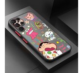 Crayon Shin-chan Cute Cartoon For Samsung Galaxy S24 S23 S22 S21 S20 Ultra Plus FE Note 20 5G Frosted Translucent Phone Case