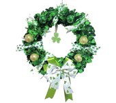 Wreath Green Shamrock Front Door Wreath Four-Leaf Wreath for St. Patty 's Day Decoration Outdoor