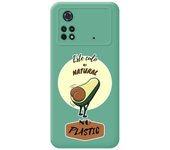Funda Silicona Líquida Verde para Xiaomi POCO M4 Pro 4G diseño Culo Natural Dibujos