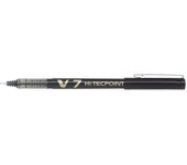 Pilot boligrafo de tinta liquida v7 hi-tecpoint rollerball - punta fina de aguja 0.7mm - trazo 0.5mm - color negro (12 uds)