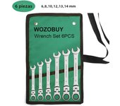 Ratchet Spanner Wrench Set Gear Ring Ratcheting Combination Wrench Kit Metric Flexible Head with Canvas Bag  Metric Flex Head