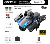 Professional K911SE UAV 4K three lens WIFI Obstacle avoidance 360° air stunt show Brushless motor FPVRC UAV toy with apron