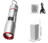 2000LM Powerful Mini LED Flashlight  Zoom Torch With Pen Clip Light USB Rechargeable Magnet Work Light Outdoor Camping Fishing