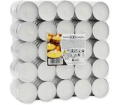 Start Electric | Pack de Velas de Té Blancas sin Perfumar (50/100 unidades) - Duración 4 horas | Velas decorativas para hogar y eventos | Marca Lumar