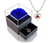 1set Rose Jewelry Gift Box Necklace Box Female MOTHER'S Day Eternal Flower Artificial Flower Gift Box Valentine GiftJewelry Box