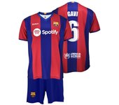 FC Barcelona Conjunto Camiseta y Pantalón Fútbol FC Barcelona Oficial 1ª equipación 23/24 | Talla niños: 0, 2, 4, 6, 8, 10, 12, 14  | Producto oficial liso, con nombre de Lewandowski 9 - xocoto