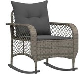Silla mecedora de jardín con zapatos sintético gris
