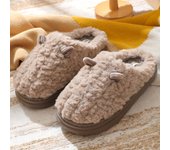 Nuevas zapatillas de algodón de dibujos animados para mujer, casa de otoño e invierno Baotou parejas hogar cálido antideslizante zapatillas de felpa de algodón para hombres