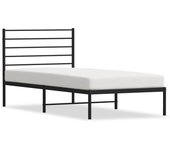 VidaXL Estructura de cama Industrial con cabecero negro acero