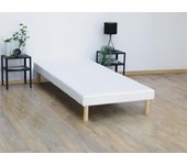 Vente-unique - [NEW VERSION]Somier tapizado 90 x 190 cm 9 láminas pasivas - Blanco - ASTHENIS de YSMÉE