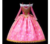 2025 Evening Party Girls LED Lights Elsa Anna Kids Princess Dress Coslplay Halloween Luminous Prom Gowns
