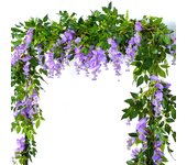 2pcs 7ft Artificial Silkflower Wisteria Blossom Vine Flower Wreath Garland Wedding Home Decoration Wedding Arch Floral Decor
