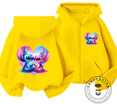 Kids Hoodie Stitch Children Cartoons Sports Shirt Kawaii Casual Clothes Anime for Boy Girl Sports Fashion Soft Zipper Cardigan