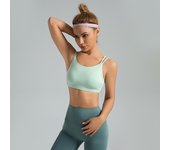 Sujetador Deportivo Todo en uno push-up a prueba de golf, muy elástico, en forma de U, Con tirantes finos En ambos hatros