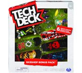 SPIN MASTER - TECH DECK - FINGER SKATE - PACK 6 TABLAS: Auténticos Mini Skates para Dedos 96 mm para Fingerboarding Coleccionables del Sk8Shop Bonus Pack - 6028845 - Juguetes Niños 6 años+