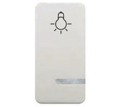 Tecla pulsador bombilla estrecha BLANCA con luminoso BJC 16717-L
