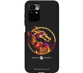 Funda original compatible con Xiaomi Redmi 10 Negro con un diseño de Mortal Kombat Logo Fire