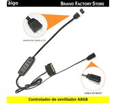 Aigo AS12 Pc Case 120MM Fan Argb Ventiladores Wireless Splicing Cpu Water Cooling Gabinete Gamer Cooler Kit Fans Rgb Ventilador