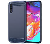 For Samsung Galaxy A10 A20 A30 A50 A70 Case Brushed Carbon Fiber Phone Cases For Galaxy A10S A20S A30S A50S A70S A10E A20E Cover