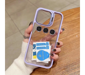 Luxury Transparent case iPhone 11 12 13 14 15 Pro Max Lens protective case Metal ring case shock-proof transparent back cover